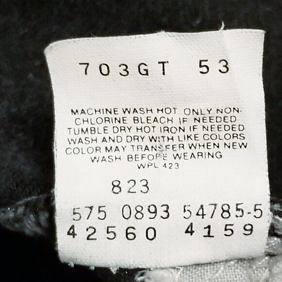 Levi's 560 Orange Tab Jeans Men's Size 33x32 Black Denim 1993 USA Made (34x31.5) - Picture 7 of 7